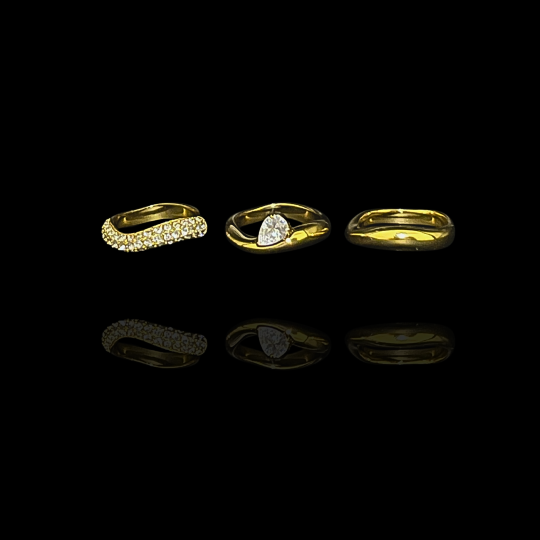 BAGUE LUNA - SET DE 3